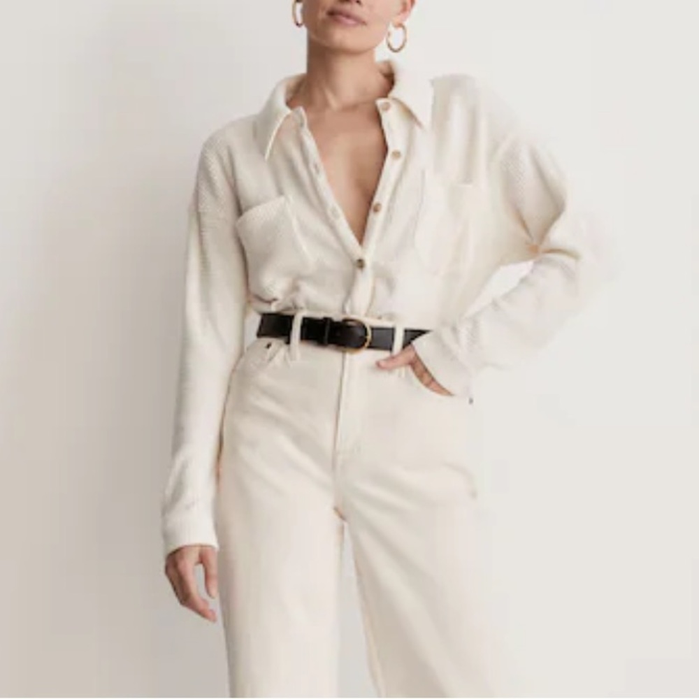Madewell Waffle Knit Shirt-Jacket